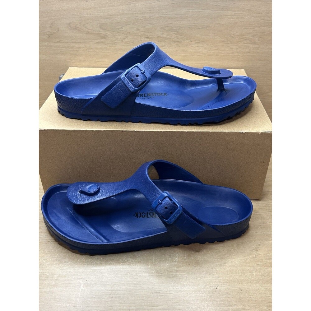 Birkenstocks Gizeh EVA Blue Size 40 Womens 9 Sandals Flip Flop Rubber Thongs